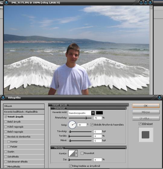 szárny készítése photoshop segítségével leírás tutorial