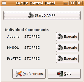 xampp ubuntu control panel