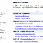 AdWords képesítőprogram - Oktatóközpont