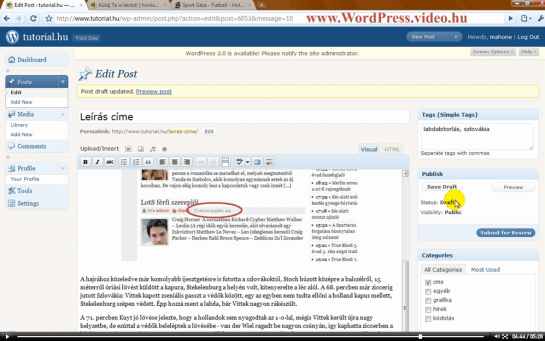 tutorial.hu - Hogy küldjem be az első cikket?