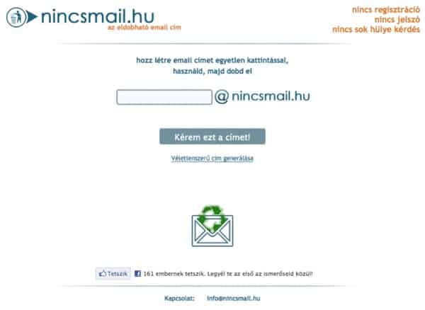 nincsmail.hu - spamvédelem