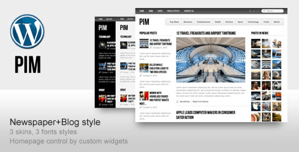 PIM – Newspaper Magazine and Blog Template