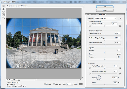 Photoshop CS6 - adaptive wide angle - halszem korrekció