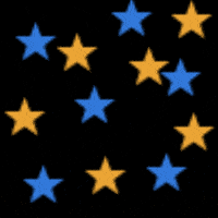 felfelé szálló csillag alakzatok - animált gif