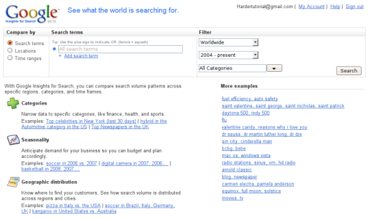 Google Insights for Search