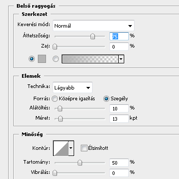 photoshop ragyogás