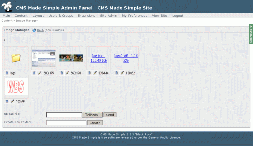 cms made simple - image manager