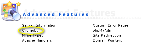 DirectAdmin Cronjobs