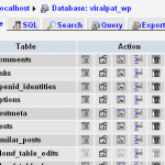 WordPress biztonság – admin név módosítása Wordpress biztonság - phpmyadmin
