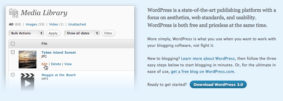 Wordpress 3.0 letöltés