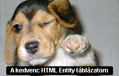 Speciális HTML kódok és szimbólumok - HTML Entity táblázat
