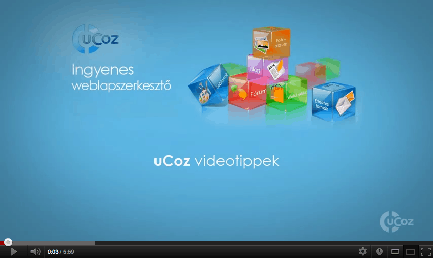 uCoz - videótippek