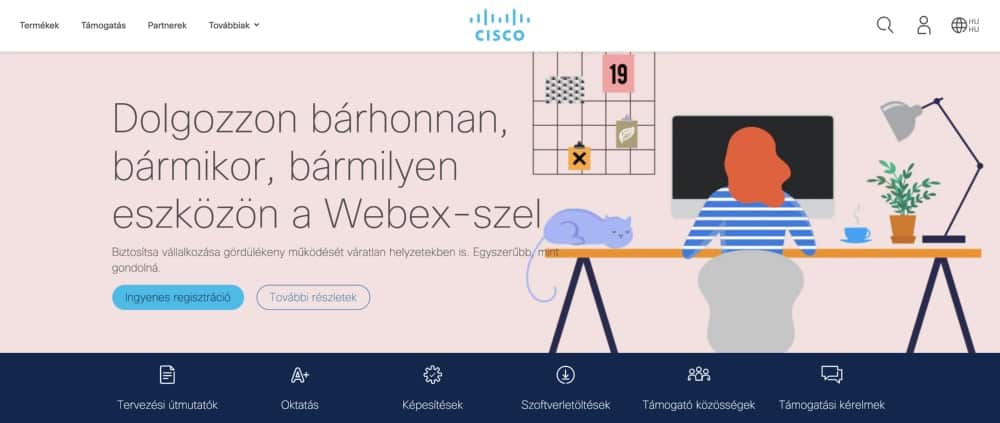 Cisco Webex online konferencia szoftver